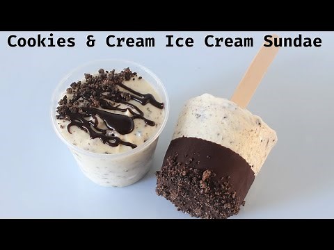 Cookies and Cream Ice Cream Sundae Cups and Portions Eggless