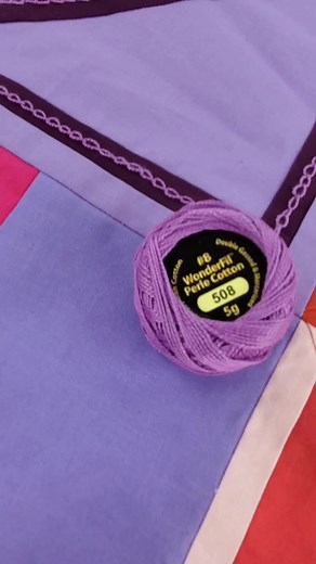 We are working away on this colour blocked quilt top! Hand embroidering each section with different colours of our Eleganza, 8wt, Perle cotton thread. As well as using a bunch of different hand embroidery stitches 😁 #wonderfilspecialtythread #wonderfil #wonderfilspecialtythreads #perlecotton #cottonthread #eleganza #wonderfileleganza #handembroidery #handquilting #quilting #handembroiderystitches #stitching #handstitching | WonderFil Specialty Threads