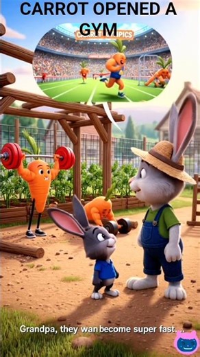 PART 4 Carrots Open a Gym?! | Grandpa Rabbit Funny Farm Story | Kids Cartoon Animation#Short