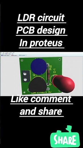 LDR sensor project, pcb design tutorial for beginners, pcb design proteus tutorial, #pcb #proteus