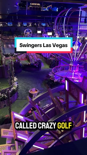 This brand new mini golf course features four courses, multiple bars and eateries in a carnival arcade concept 🎡 Be sure to add it to your #Vegas bucketlist 📍 @Swingers - Crazy Golf Club inside Mandalay Bay #lasvegas #visitlasvegas #thingstodoinvegas #minigolf