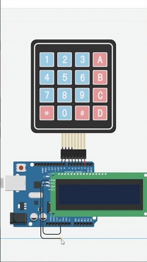 🔒 DIY Keypad Password Lock System with LCD! 💡✨ #arduino #electronics #diy #coding
