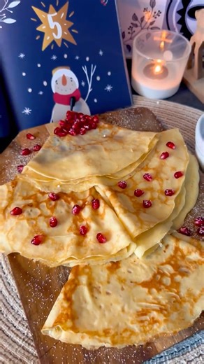 Easy breakfast recipe 🎄beginner friendly crepes❤️
