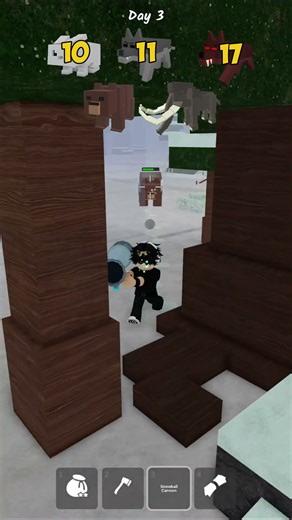 Snow Canon vs Entities in 99 Nights in the forest #roblox #robloxedit