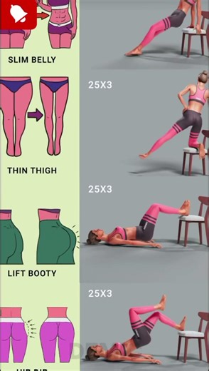 Lower Belly Fat Burn 🔥 Chair Exercises at Home (No Jumping!) #shorts