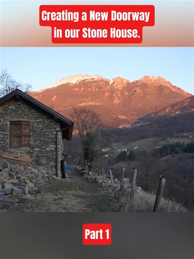 Creating a New Doorway in Our Stone House | Part 1 #StoneHouse #DIYRenovation #Homestead #HomeProject #OffGridLiving