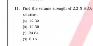 Find the volume strength of 2.2 \mathrm {~N} \mathrm { H } _ { ... | Filo