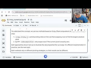 Matrix decomposition: Python demo on LU factorization