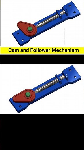 Cam & Spring Mechanism in Solidworks #mechanism #cadcamtutorials