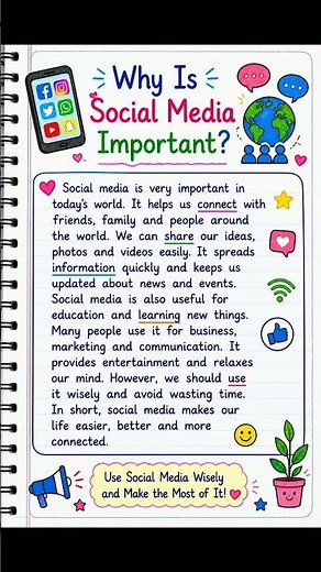 Why Is Social Media Important? 📱 | 100 Words | Awareness Short Video
