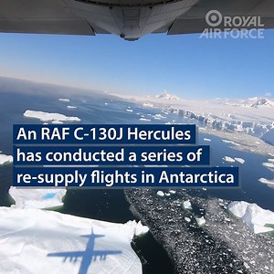 An RAF C-130J Hercules transport aircraft from RAF Brize Norton based 47 Squadron has conducted a series of re-supply flights for the British Antarctic Survey. The supplies were air dropped by parachute. Over a ten-day period 77 containers, weighing 63.1 tonnes of essential supplies, have been delivered to the BAS forward base at Sky Blu. The supplies included petrol, aviation fuel, rations and aircraft spares. The RAF detachment is commanded by one of the 47 Sqn pilots who said, “We are pleased
