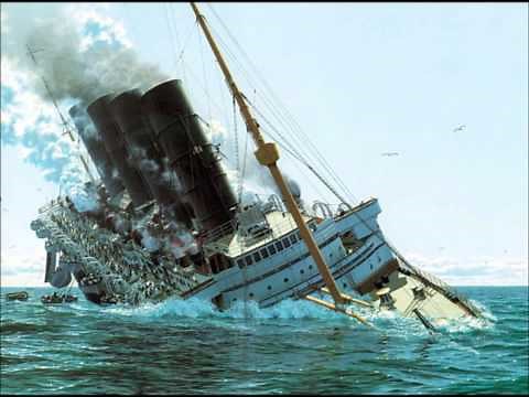 titanic,lusitania and britannic sinking