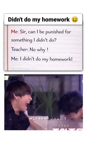 Didn't do my homework😅 #btsfunnytime #btscomedy #memes #bts #comedyseries #comedy #comedyshow #bts