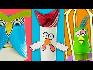5 Fun Bird Crafts from Paper and Cardboard | DIY Crafts for Kids on Box Yourself