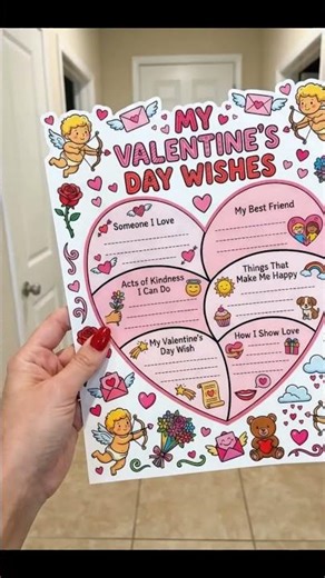 Look how cute these worksheets are! 🥺❤️ #ValentinesDay #CuteStationery #Printables #DIY #StudyGram