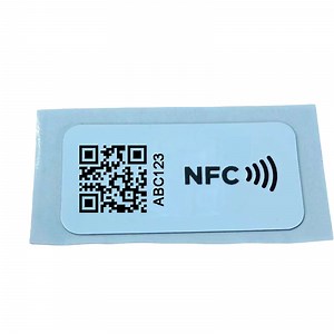 [Hot Item] Customized NFC Phone Sticker Anti-Metal Sticker 13.56MHz Rewritable 60*25mm RFID Soft PVC Sticker