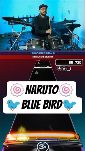 Aprendiendo Blue Bird de Naruto #naruto #bluebird #shorts #hybridokymera