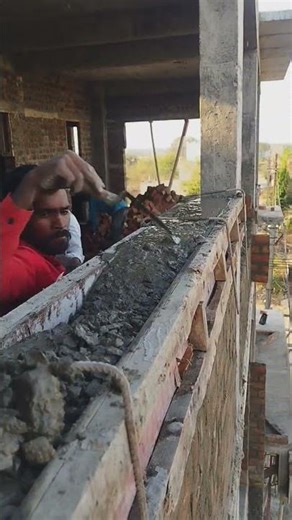 Strong lintel beam construction process | Real site #construction #shorts