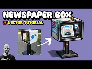 How to Draw a Newspaper Vending Machine in Adobe Illustrator | Vector Tutorial (Step by Step)