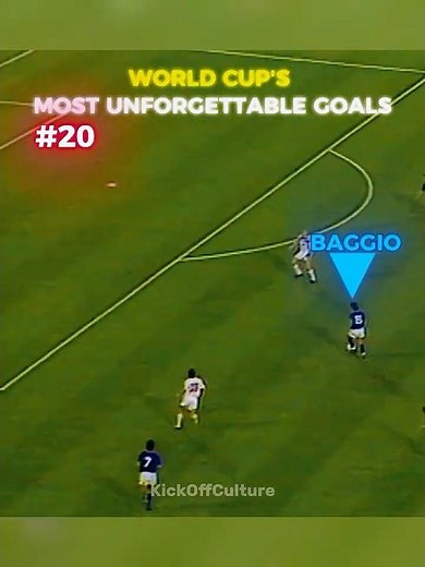World Cup's Most Unforgettable Goals Roberto Baggio Italy vs Czechoslovakia, 1990