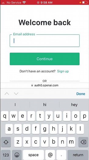 Chat GPT iPhone Sign in