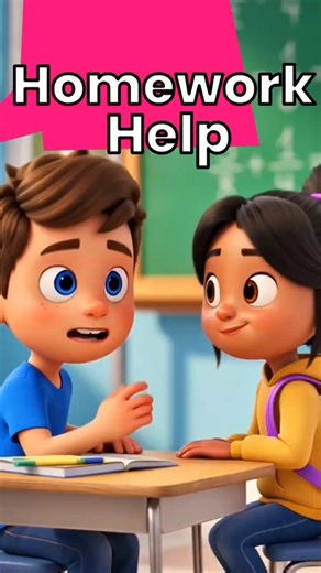 English dialogue on Homework Help: Teaming Up on Math Problems | A Story About Teamwork and Learning