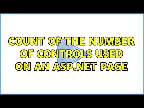 count of the number of controls used on an ASP.Net page (2 Solutions!!)