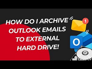 How do i archive Outlook emails to external hard drive or USB - Easy!