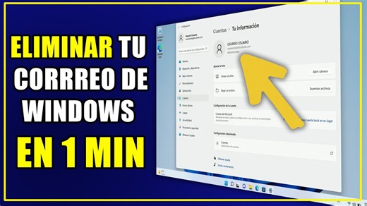 Como quitar una cuenta de Microsoft en Windows 11 - Quitar correo de Windows