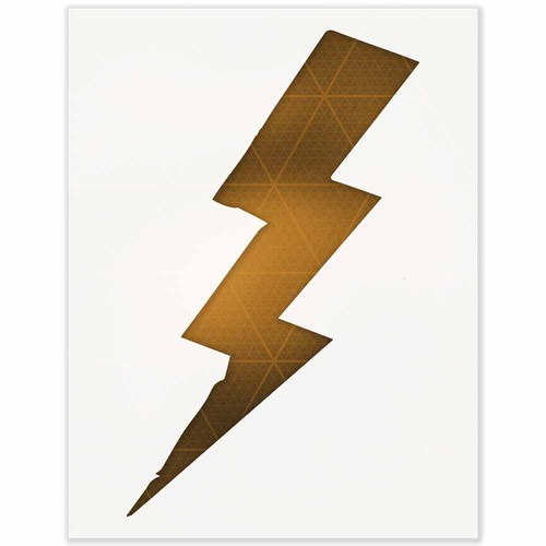 Lightning Bolt Stencil - Reusable Mylar Template for Wall Wood Canvas | Lazy Stencils