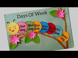 Days of Week TLM| TLM for primary school| Days Of The Week TLM Easy| Pre-school decoration ideas|