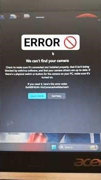 We Can't Find Your Camera Problem ! SOLVED 🤯 #windows