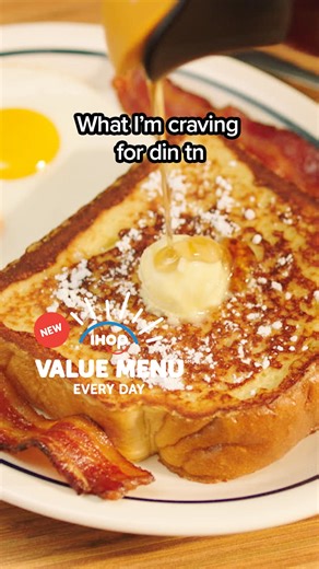 Nothing hits like breakfast for dinner….especially if it’s only $6 with the IHOP Value Menu 😎 ($7 in some locations) | IHOP