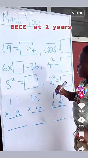 2-Year-Old Solves JHS 3 Maths Questions, Writes Answers With Confidence, Dances In Joy 朗https://youtu.be/B5WbPAXv920?si=InHoCR9Ftt_38wRC | MTV GHANA | Facebook