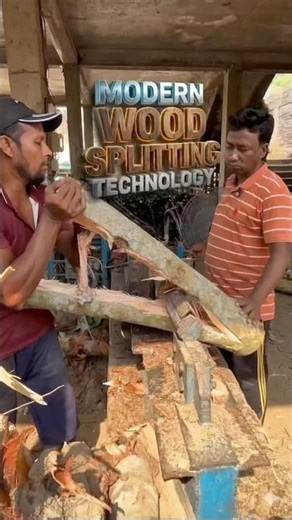 Fastest Wood Splitting Machine in Action!"#woodworking #cuttingskills #satisfying