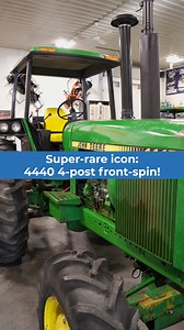 6.2K reactions · 194 shares | There are only a handful of known 4440 4-post front-spin tractors out there—and this one’s in remarkably original shape. If you’re into rare Deere history with real work clothes still on it, this one’s worth a look! Auction listing: https://na2.hubs.ly/H03y2rQ0 | Tractor Zoom | Facebook