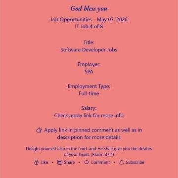Daily IT Jobs Opportunities S 2026-05-07