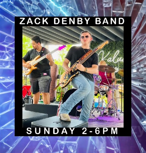 Live Music Sunday, with Zack Denby Band 2-6PM. Kalua Beach Bar 181 S. Joanna Ave Tavares,FL 32778 ￼ | Kālua Beach Bar