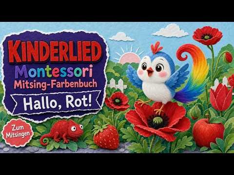 Montessori Farbenlied zum Mitsingen – Hallo, Rot!