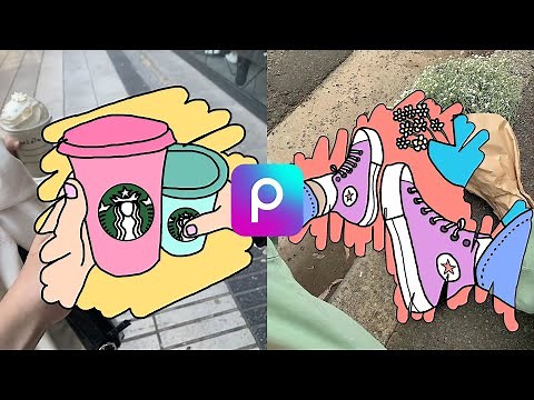 CÓMO DIBUJAR EN UNA FOTO CON PICSART | ANDROID & iOS