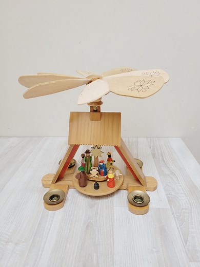 German Erzgebirge Nativity Pyramid: Wooden Christmas Candle Carousel - Etsy