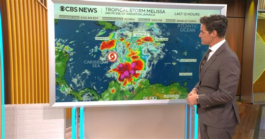 Tracking Tropical Storm Melissa's path