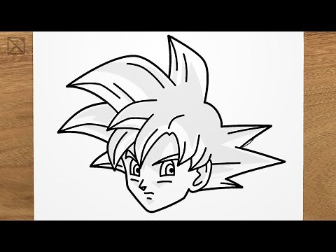 How to draw GOKU super saiyan god (Dragon Ball Super) step by step, EASY