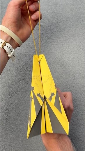 DIY Crazy Rubber Band Paper Plane ✈️ Paper Craft Airplane Tutorial #papercraft #paperplane