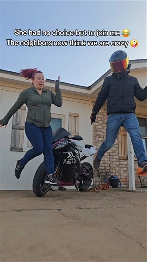 don't worry we're not on the floor 😂💀 #biker #2wheelfeels #dance #couples #trending