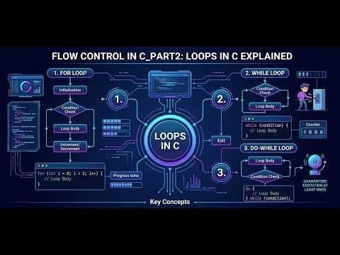 V5: Flow Control in C_Part2 | Loops in C Explained | شرح الحلقات التكرارية في لغة C