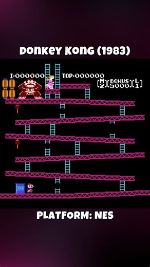 Donkey Kong 1983 (NES) #retrogaming #retro #nintendo #arcade #retrogamer #retrogames
