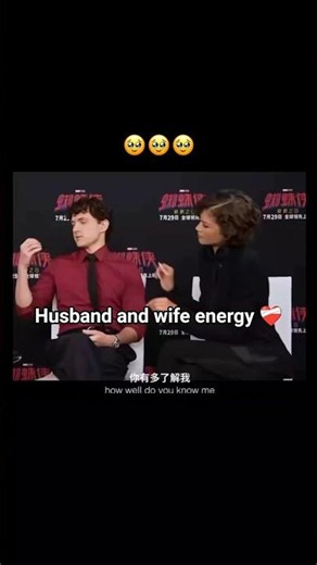 Tom Holland and Zendaya completely husband and wife mid-interview 🥹 #tomdaya #tomholland #zendaya