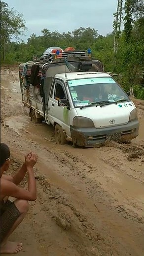 Toyota ToyoAce Mud Rescue | Braving the Extreme Muddy Roads#shorts