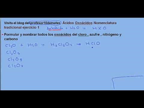 Inorganic Formulation 47 Acids Oxoacids Traditional nomenclature exercise 1a